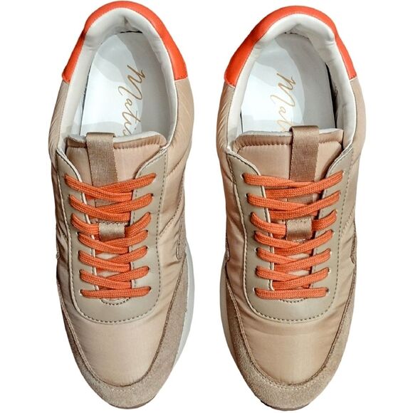 MATISSE 'Farrah' Low top Sneakers (Natural/Orange/Cream), Size 7, LIKE NEW - Picture 3 of 10